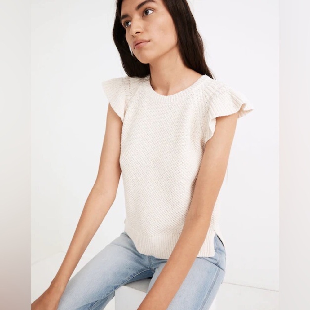 Madewell Flutter-Sleeve Sweater Tank